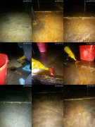 廣州時(shí)尚天河(hé)風(fēng)管清洗前，中，後